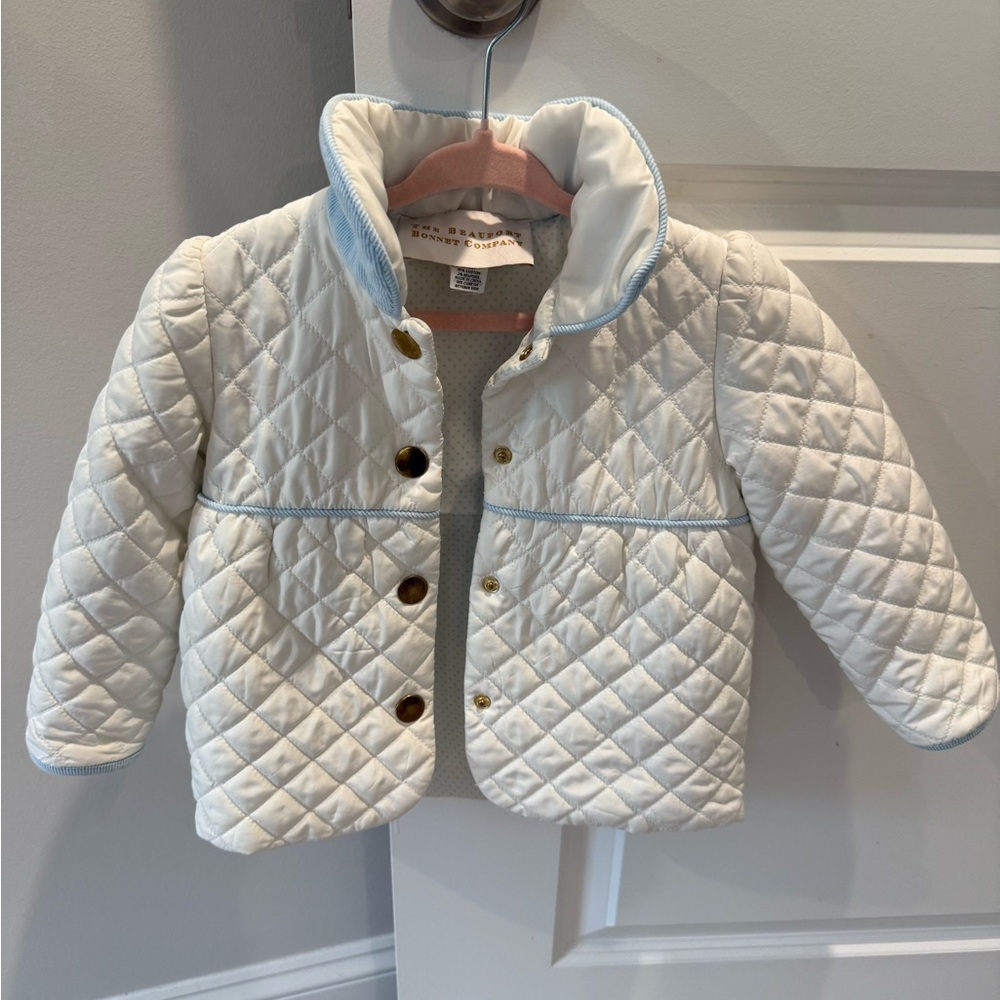 The Beaufort Bonnet Company White Quilted Puffer Jacket